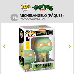 Funko Pop! Michelangelo Easter Figure - Green and Orange